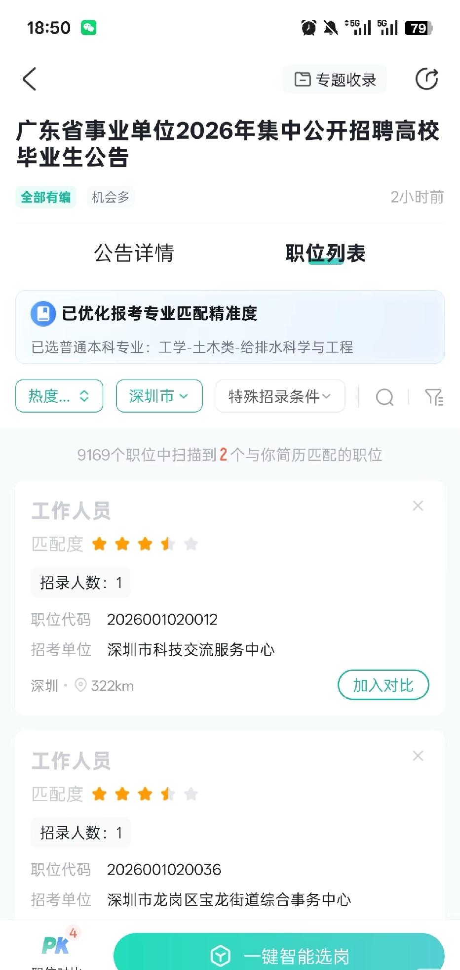 深圳事业编统考岗位变少了？去年1200多个，今年看着确实少了些。但也可能是单位暂