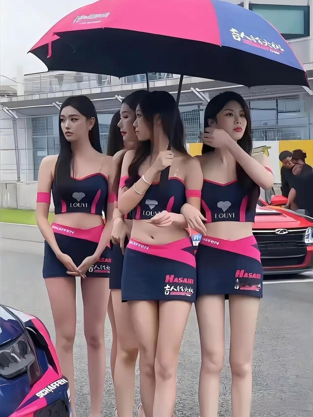 车展的美女都很漂亮