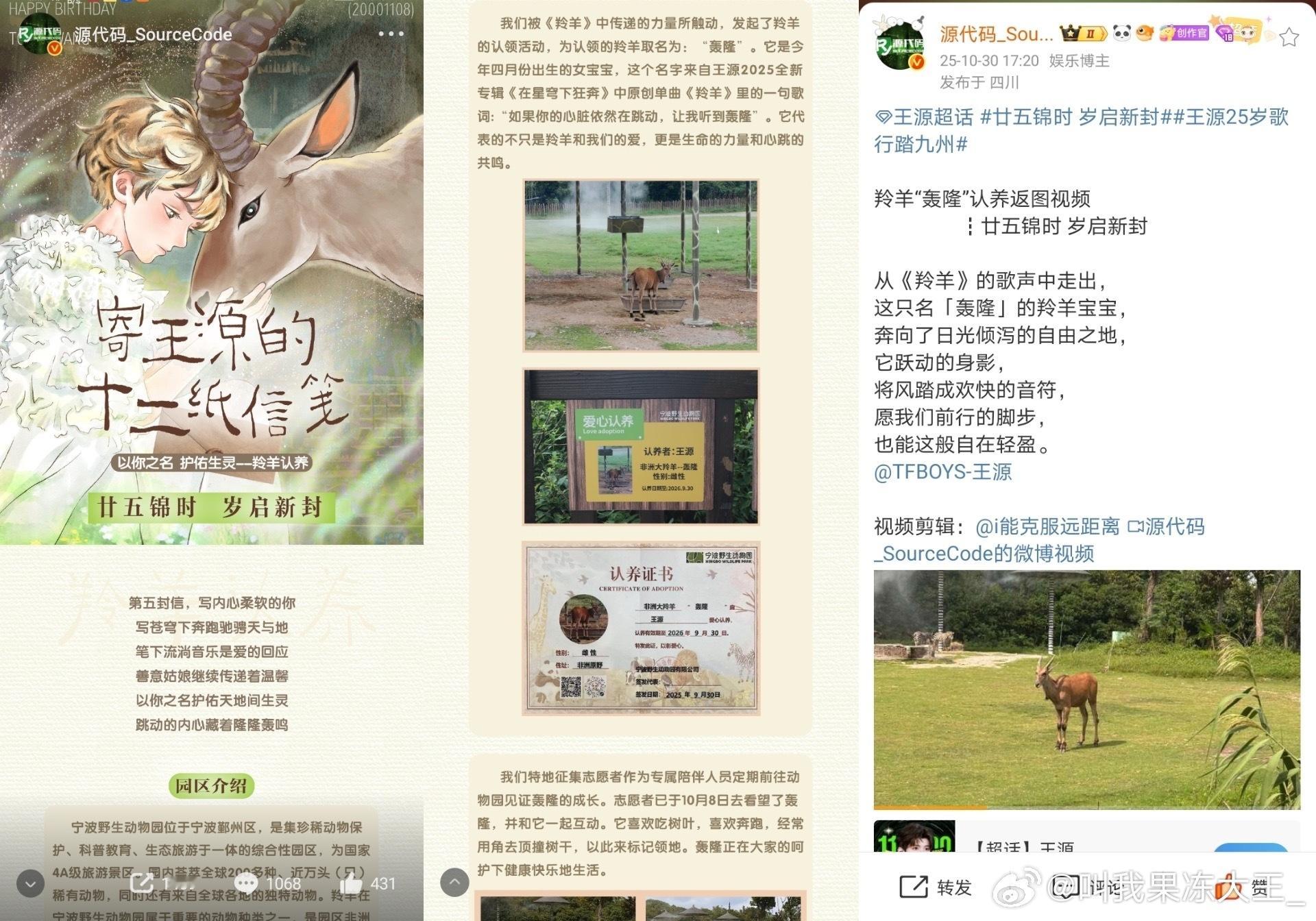 王源生日应援有大排面大屏应援、公益应援，还有其他各方面的应援，你能想到的，王源都