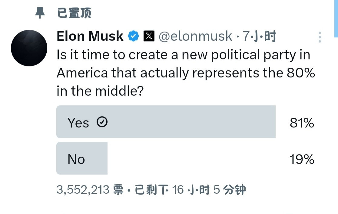 马斯克想建新党，美国政坛要变天？天呐，美国政坛最近简直像
