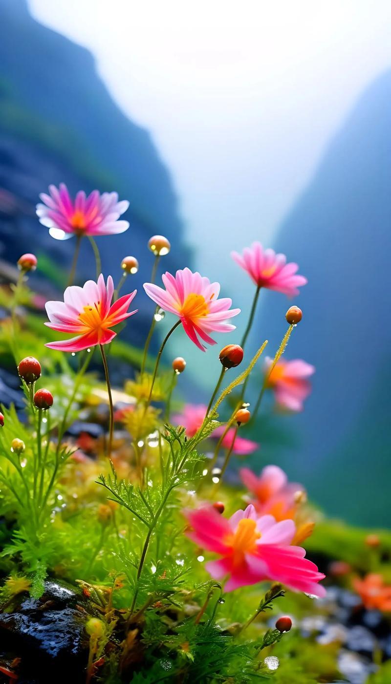 七绝格桑花平水韵不羡庭园富贵胎，独钟雪域静心开。风梳雨浣娉婷立，日灼霜侵