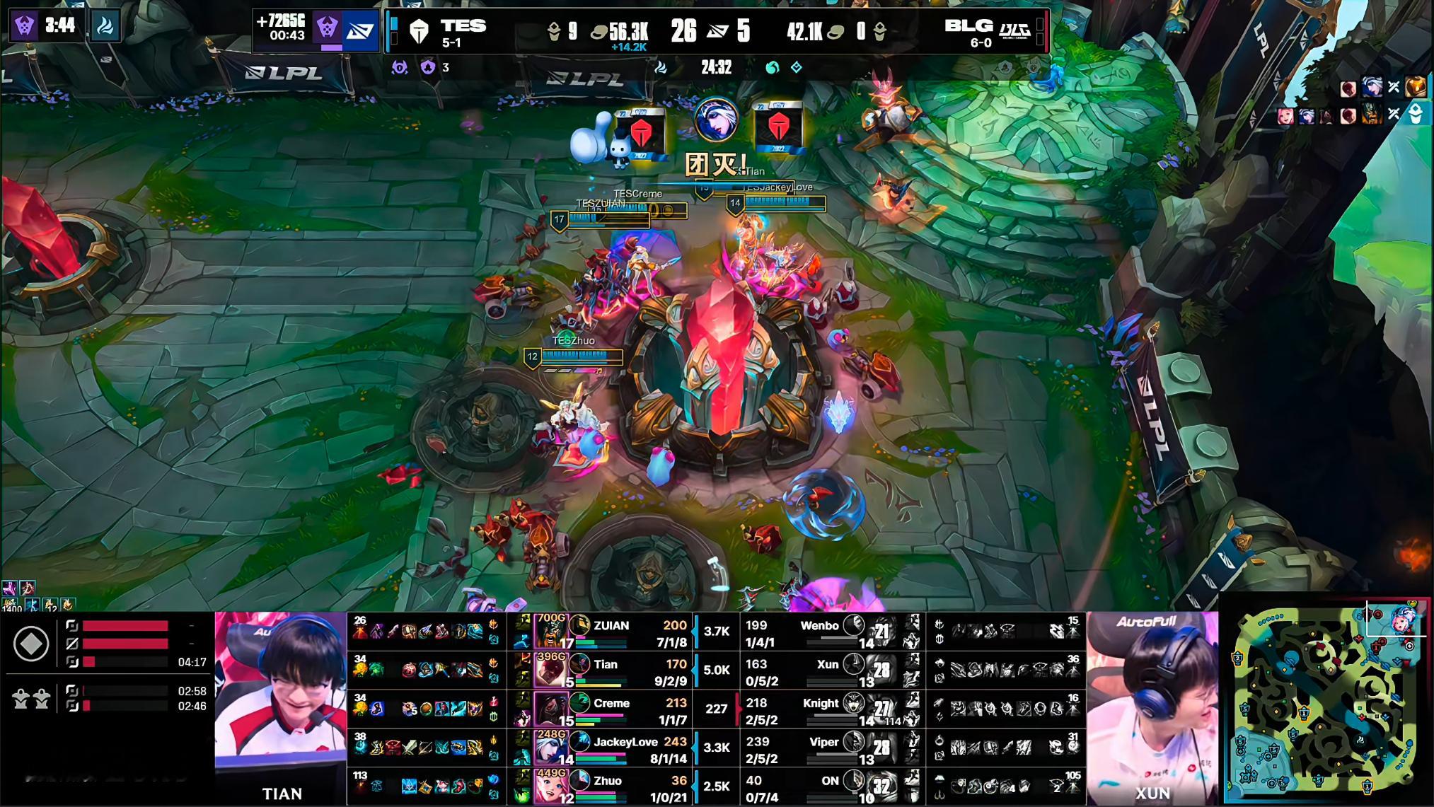 TES2-0BLGBLG目前还是没碰到强敌！就算是今天输了！回去复盘应该也是