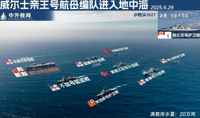 英国航母领头，一支20万吨的庞大舰队直扑亚太，扬言要穿越台湾海峡。昔日的日不
