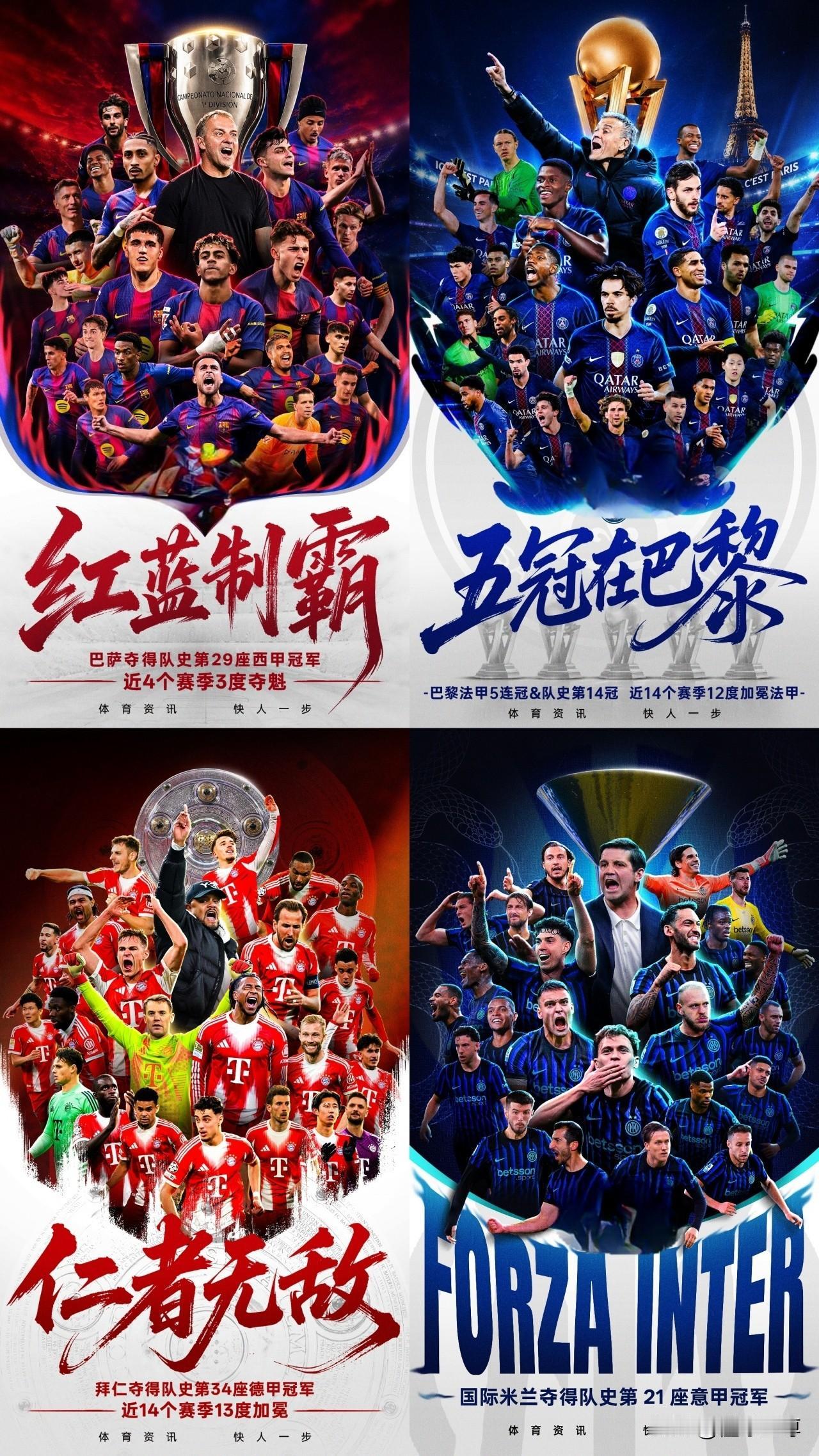 都怪瓜迪奥拉，五大联赛只有英超还没有决出最终的冠军！本赛季五大联赛中，巴萨提