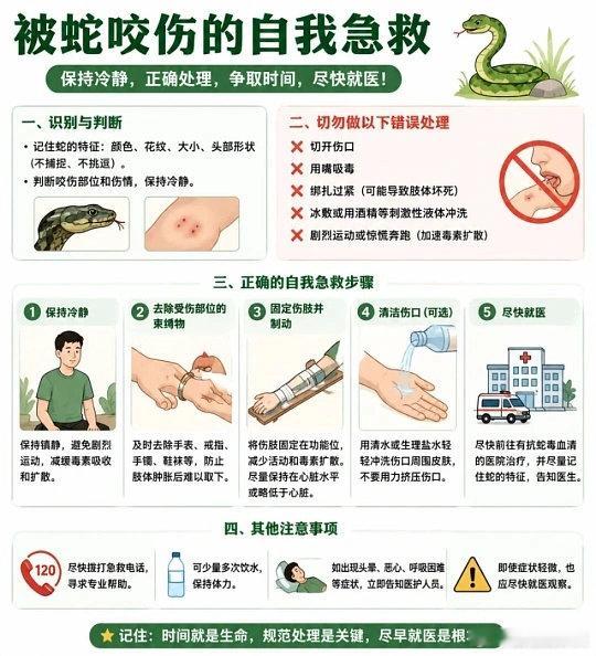 男子被毒蛇咬10多口后幸运救回被毒蛇咬伤后，毒液通过伤口进入淋巴和血液，短则十几