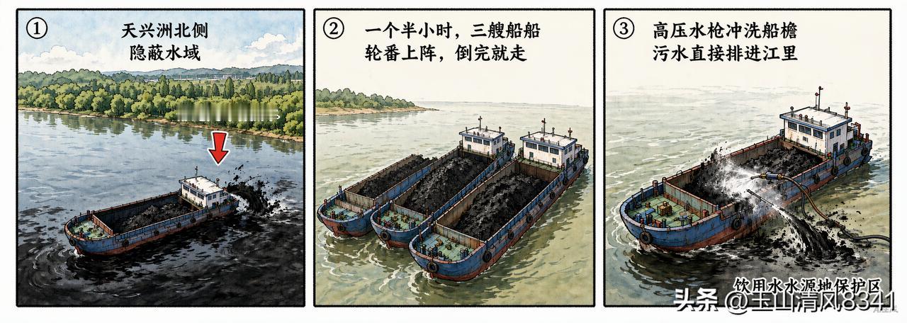 对在武汉江面乱排污泥影响亿万人喝水的行为不能轻处理。重罚加刑责，不然有后顾之忧