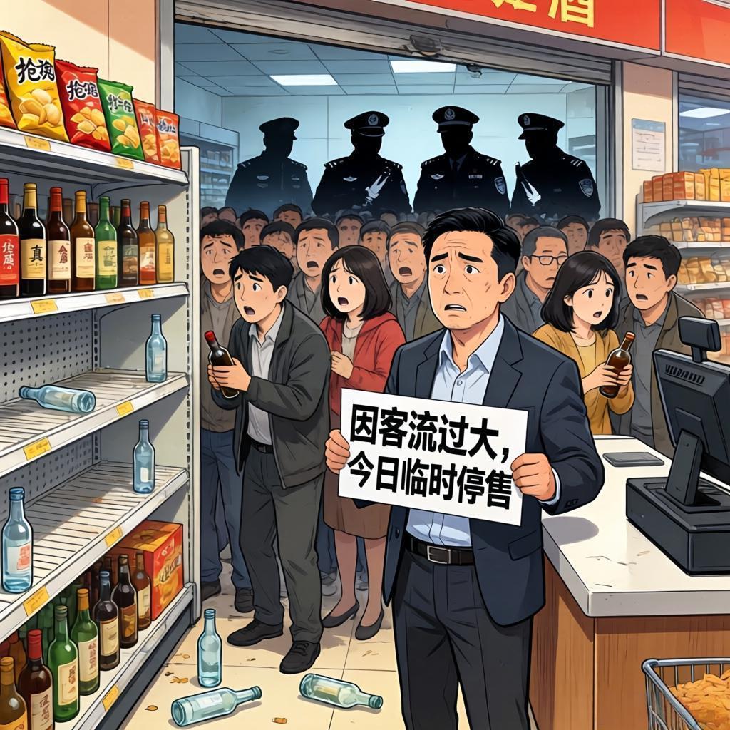 《假酒网络覆灭，零食店却被挤到停售？这波反转太离谱！》家人们，刚刷到俩新闻，
