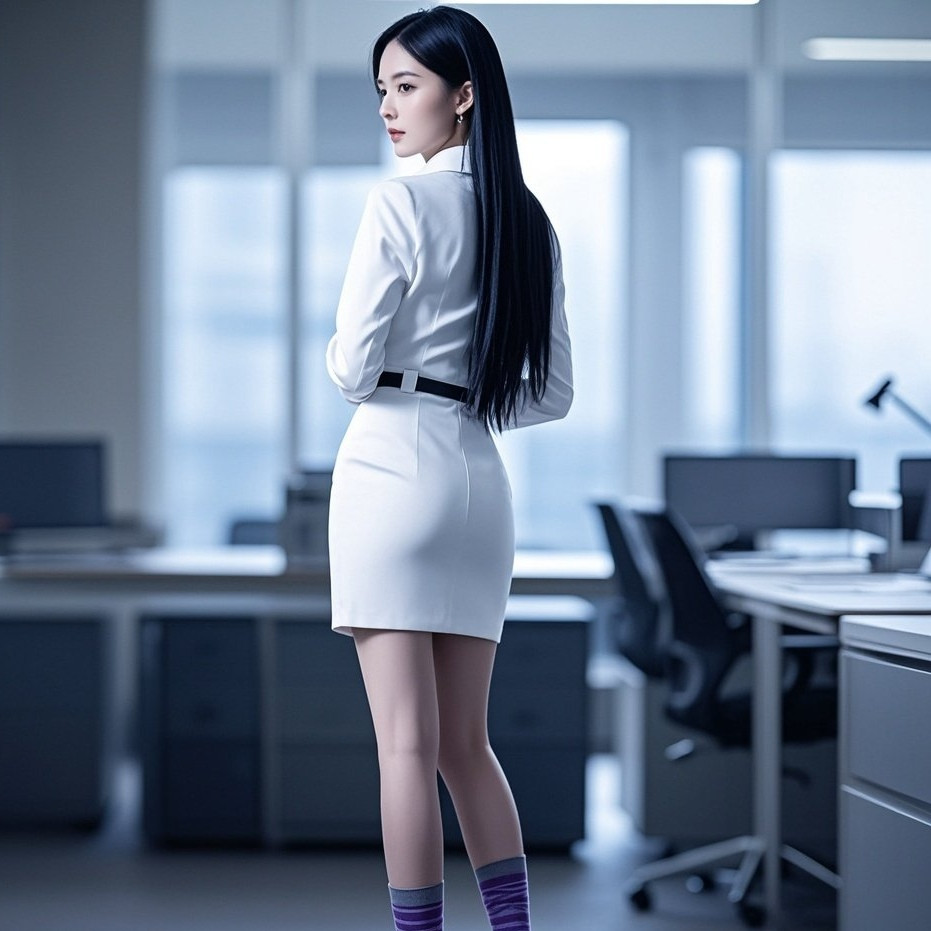 娇俏佳人职场行，丰腴体态胜柳莺