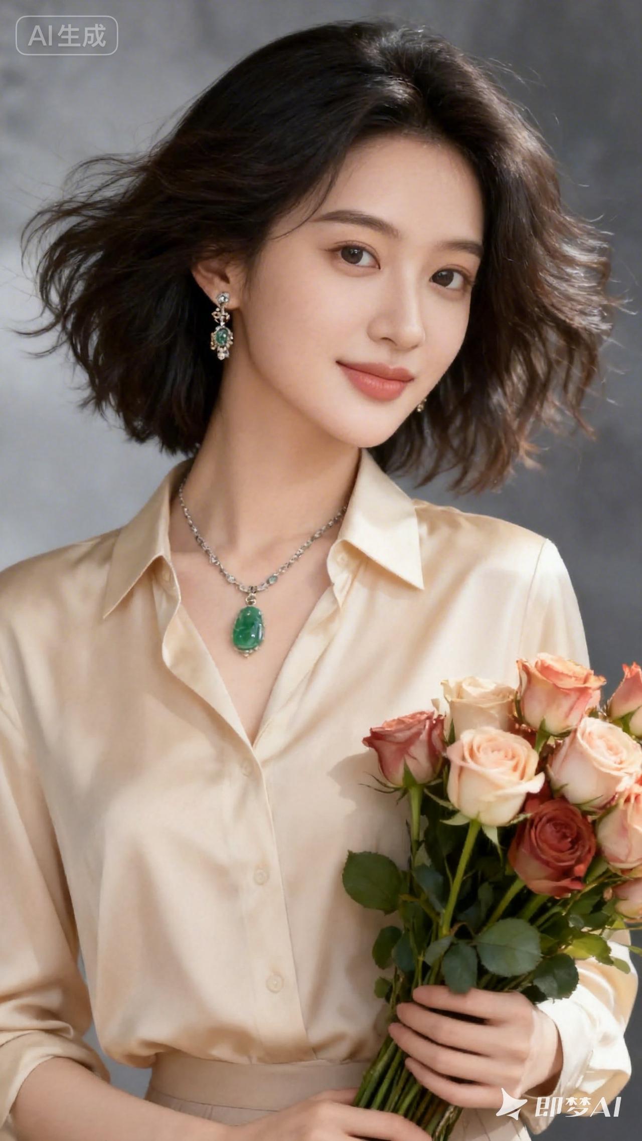 优雅气质，玫瑰相伴，尽显女性魅力