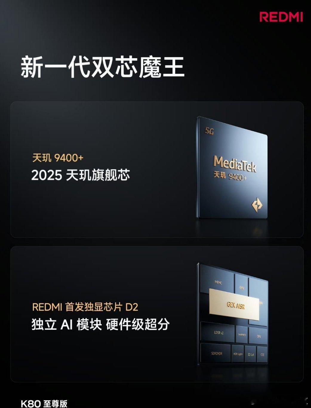 数码资讯「RedmiK80至尊版预热配置汇总」✨️天玑9400+平台｜D2独