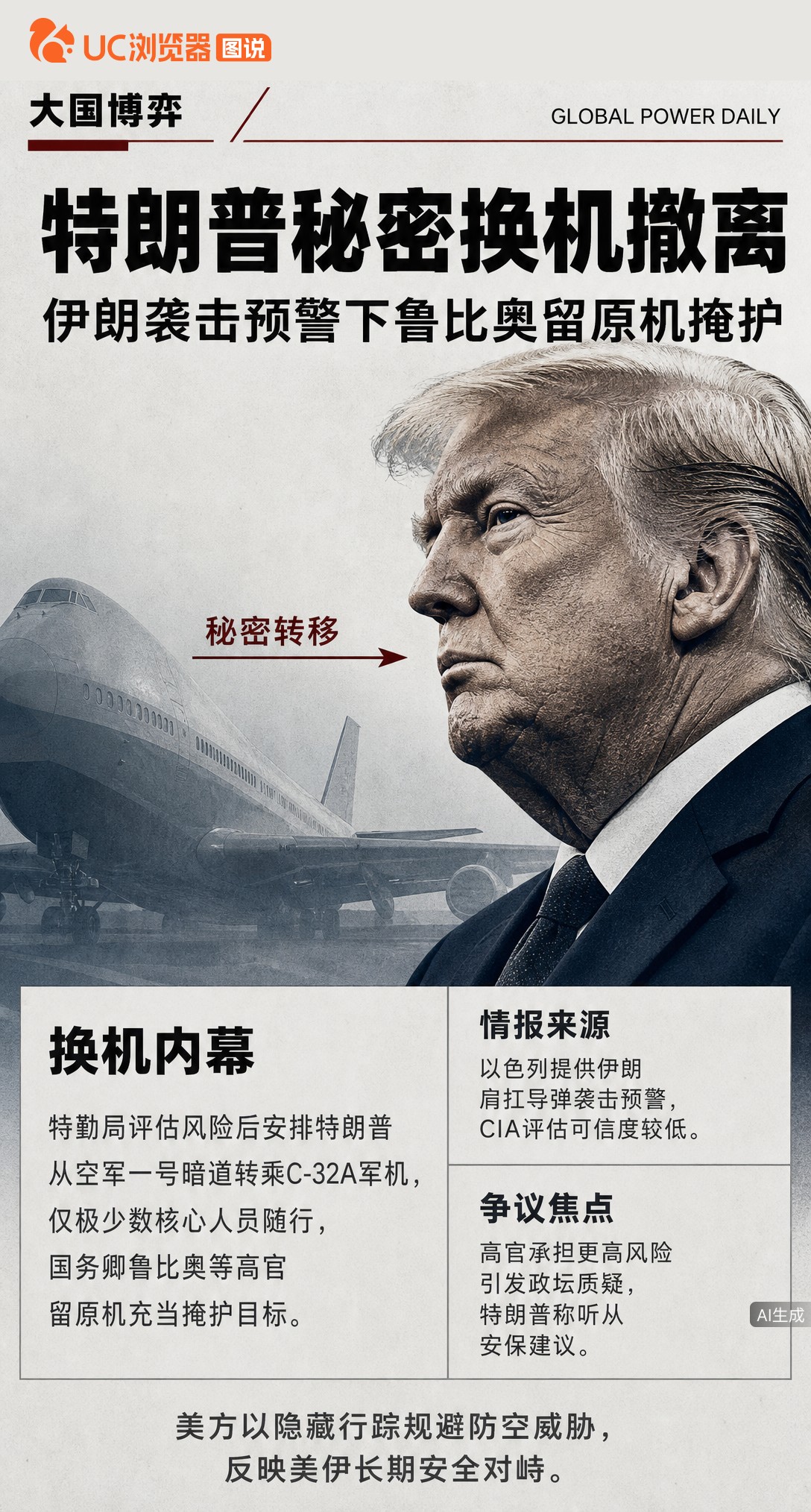 据CNN等报道，因收到袭击预警，特朗普在土耳其秘密换乘军机撤离。为迷惑潜在威胁，鲁比奥等高官被留在显