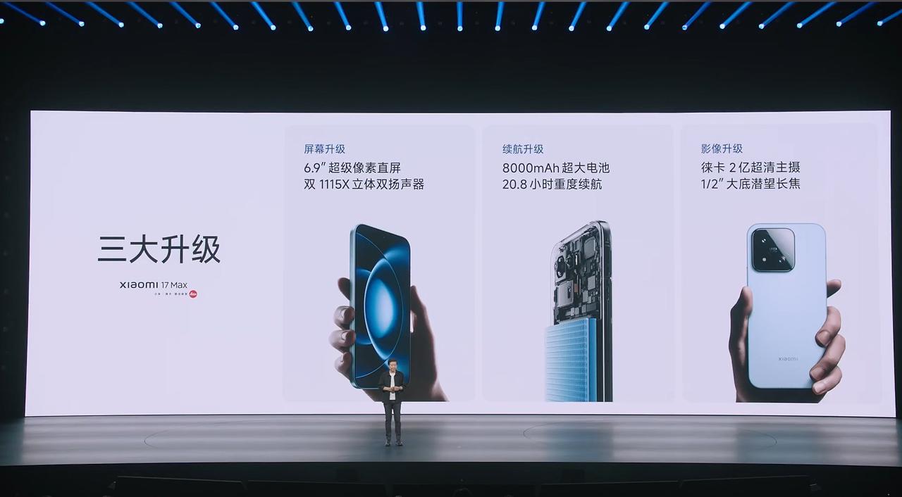 小米17Max，重新定义「大屏标准版旗舰」！这次带来了三大主要升级，屏幕升级、
