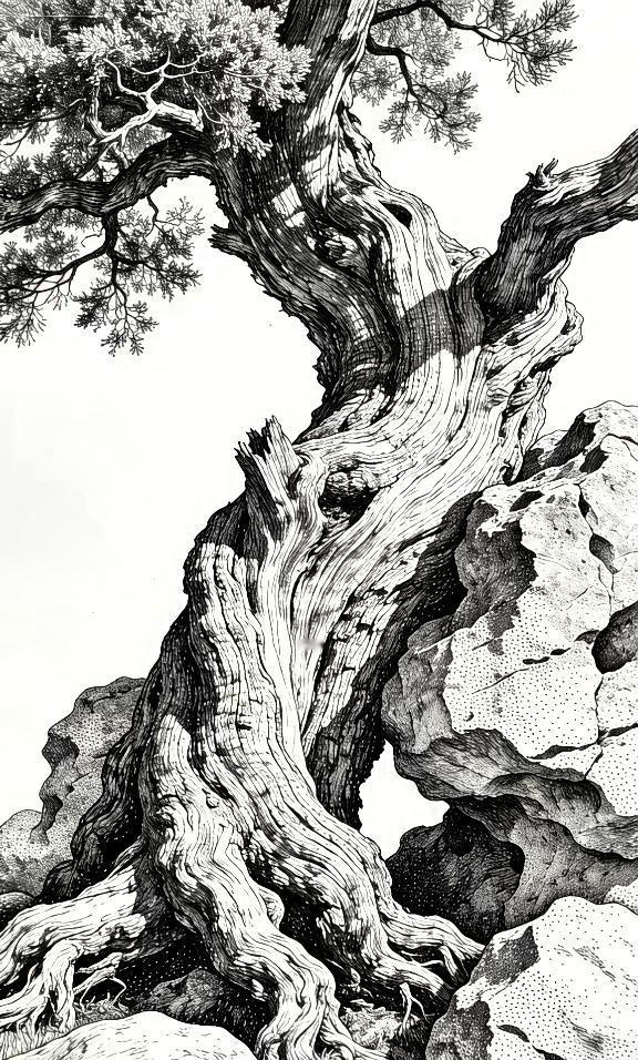 你会如何评价这样的铅笔画？昨天，我看到一位网友分享了自己用铅笔画的古树作品。他