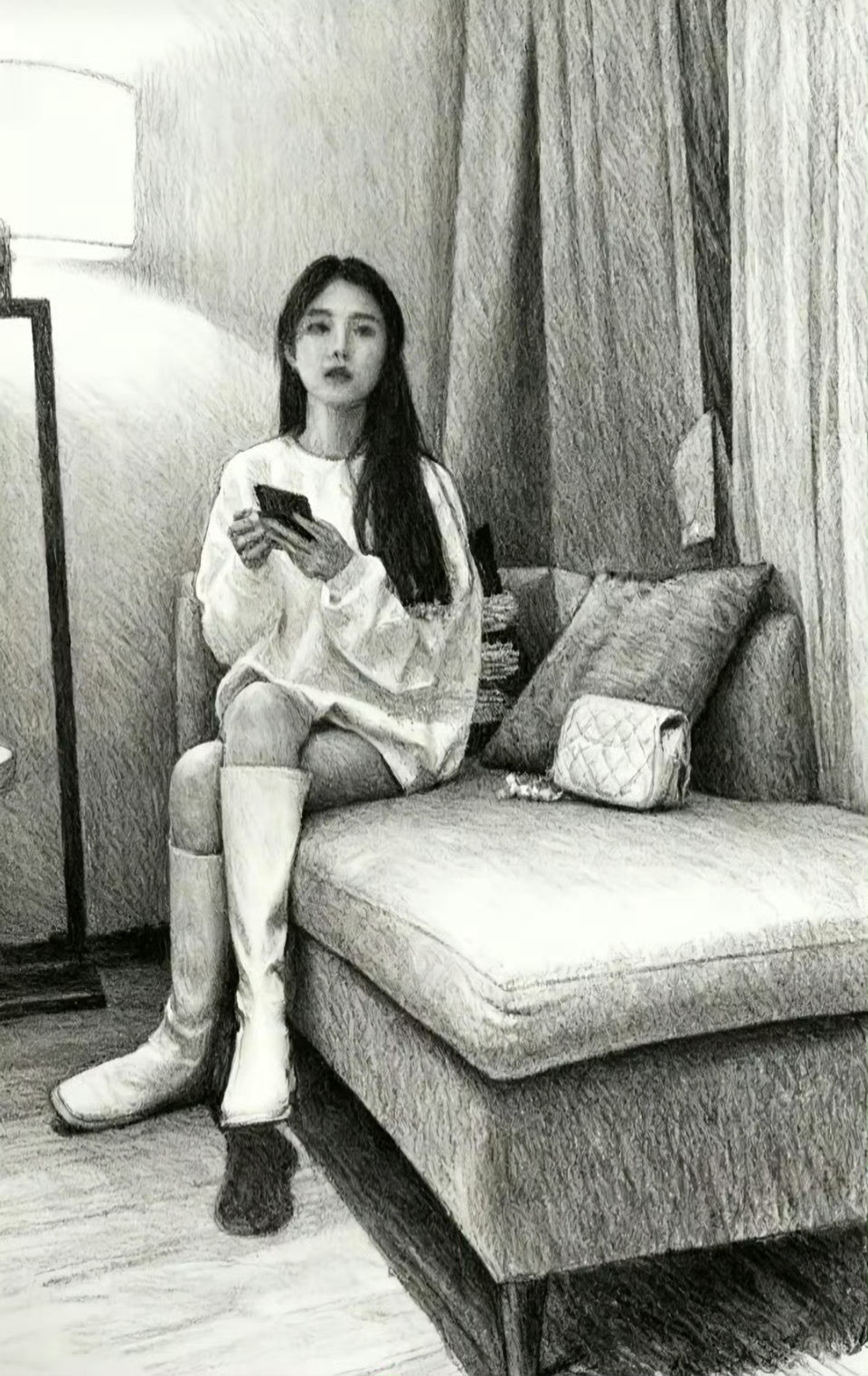 素描画家笔下的女神们～感觉都好面熟