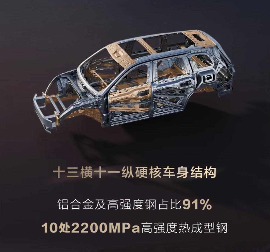问界m9这个车身结构太夯了