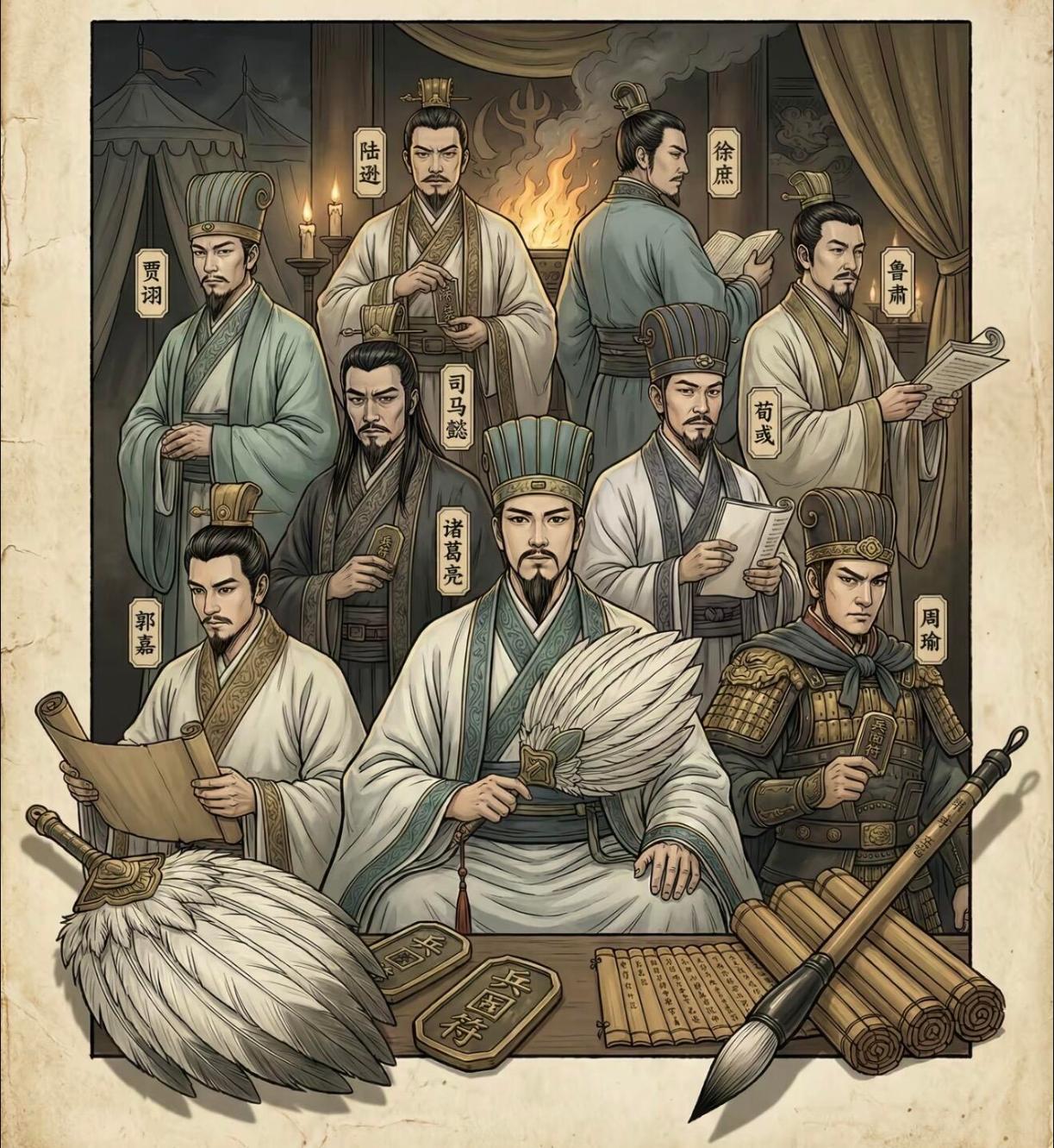 假如你给三国谋士排名，你会怎么排？