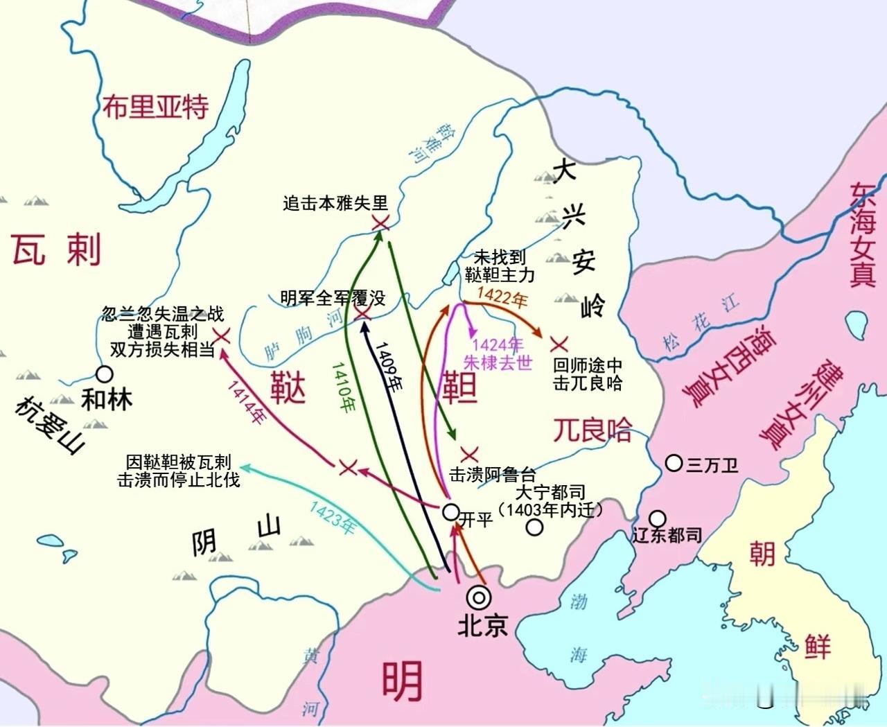 汉武帝三次大规模北征匈奴，开疆拓土，且打得漠南无王庭，匈奴不敢南侵，为后来的昭宣