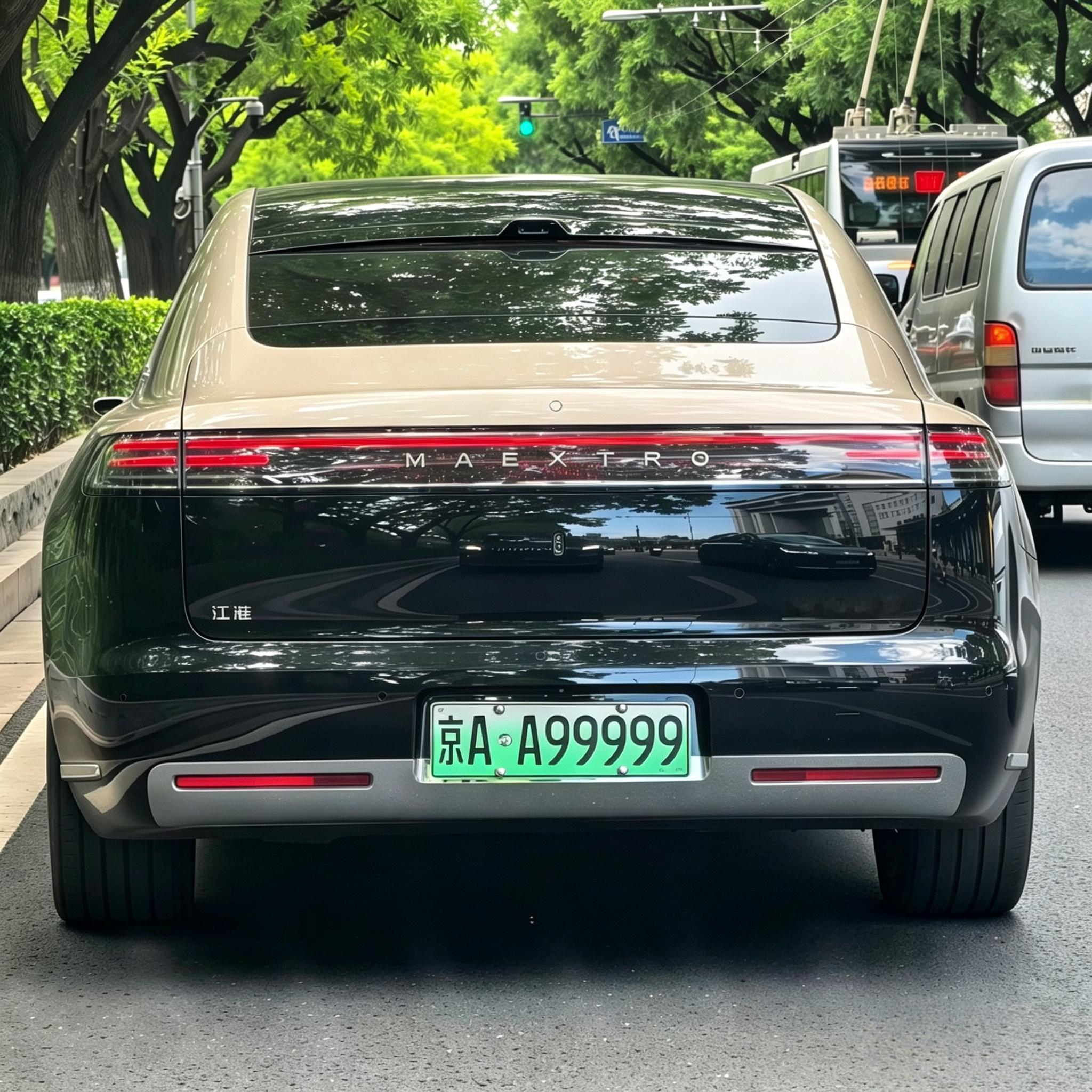 这辆尊界S800的车牌号，肯定当得起新能源车牌的天花板吧？京A+95之尊