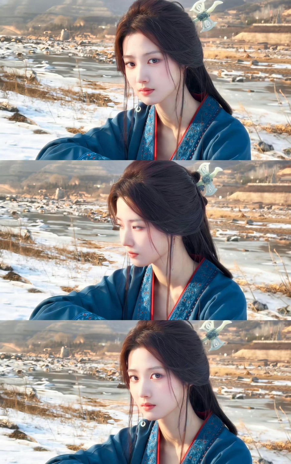 卢昱晓这个清冷造型确实有亿点点美何不同舟渡