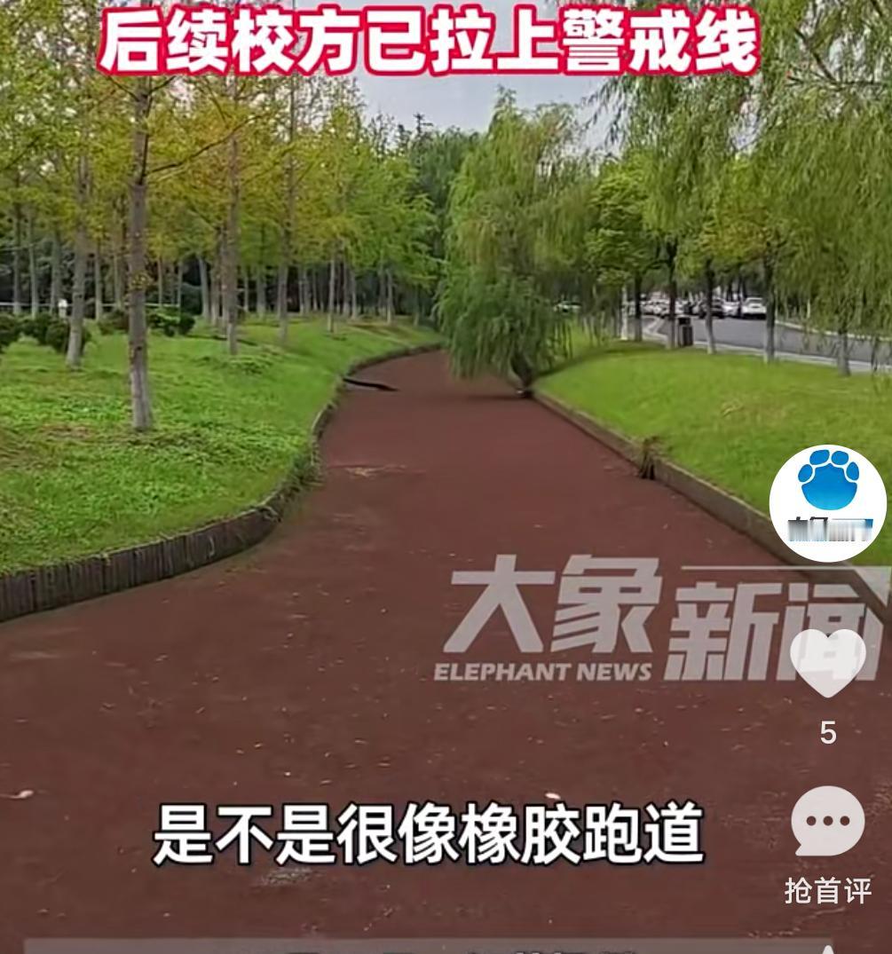 太危险了!大伙儿看看,这像不像风景优美的林荫跑道?但是,你如果真这样想,当你跑上