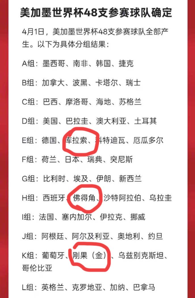 世界杯扩军到48支球队，中国仍然无缘！看着这份入围决赛圈的名单真的是百感交集，
