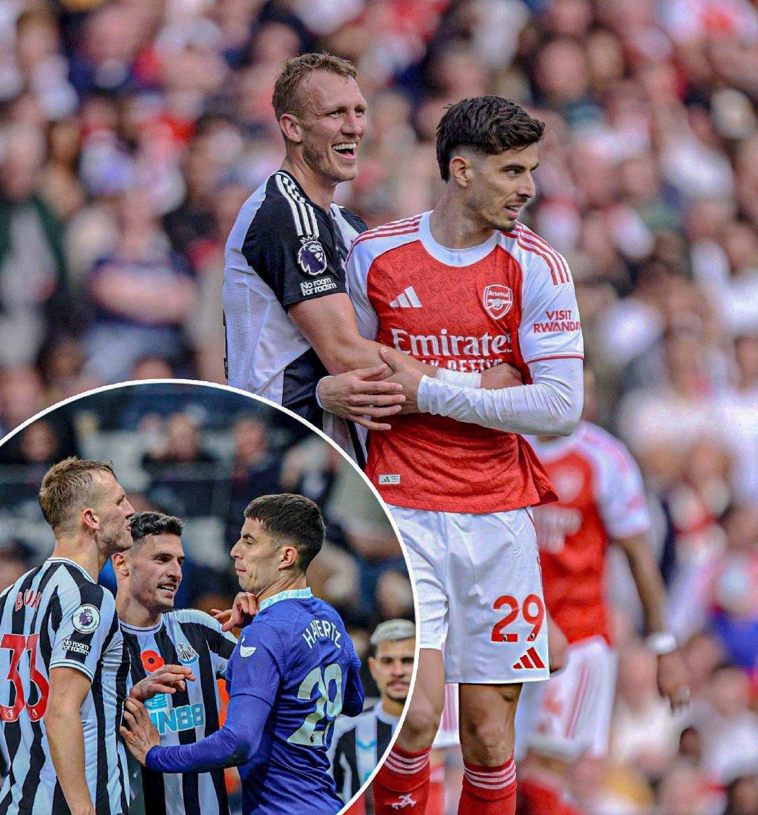 FourFourTwo消息，纽卡斯尔后卫丹·伯恩和阿森纳前锋凯·哈弗茨在新加坡的