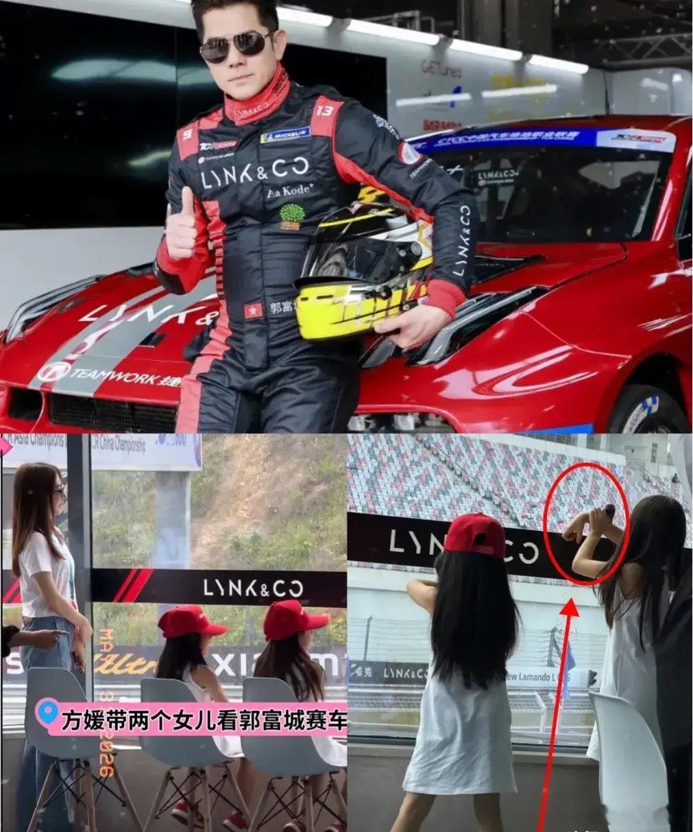 郭富城激动发文，晒一家四口合影，两个女儿一个像他，一个像方媛！