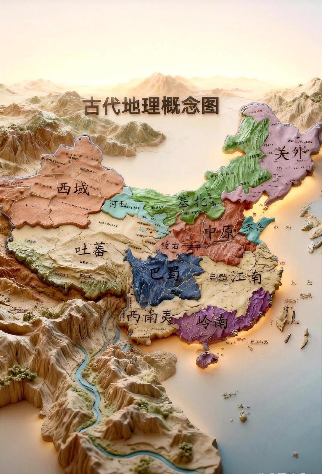 这是古代的疆域！塞北的雪，塞北是如今的哪里？江南水乡，江南指的是今天哪里？