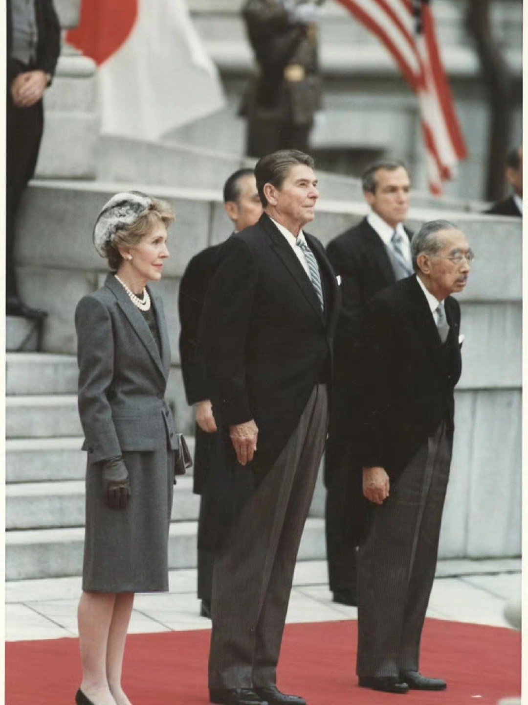 1983年，日本东京，里根夫妇和昭和天皇裕仁​​​