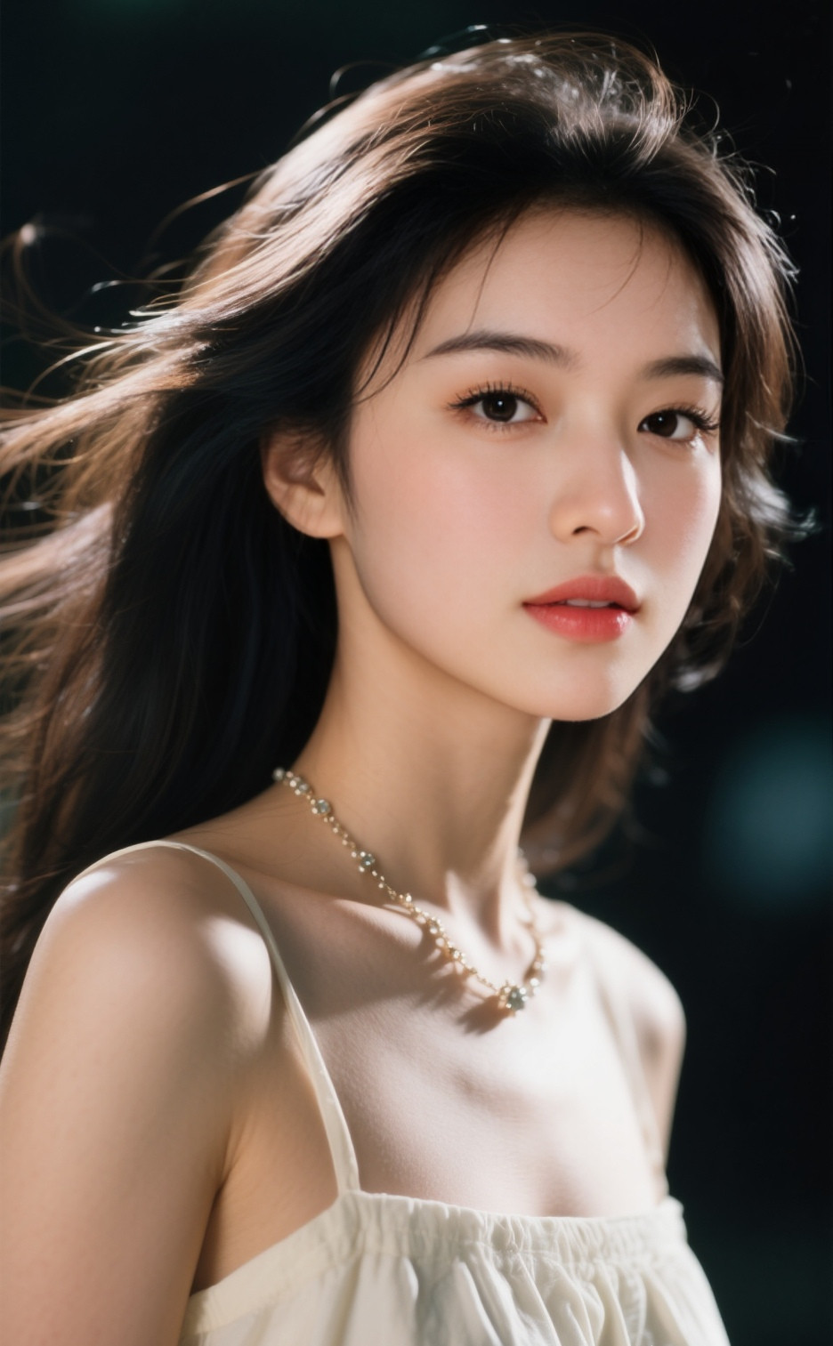 美眉长发飘飘颜值逆天写真