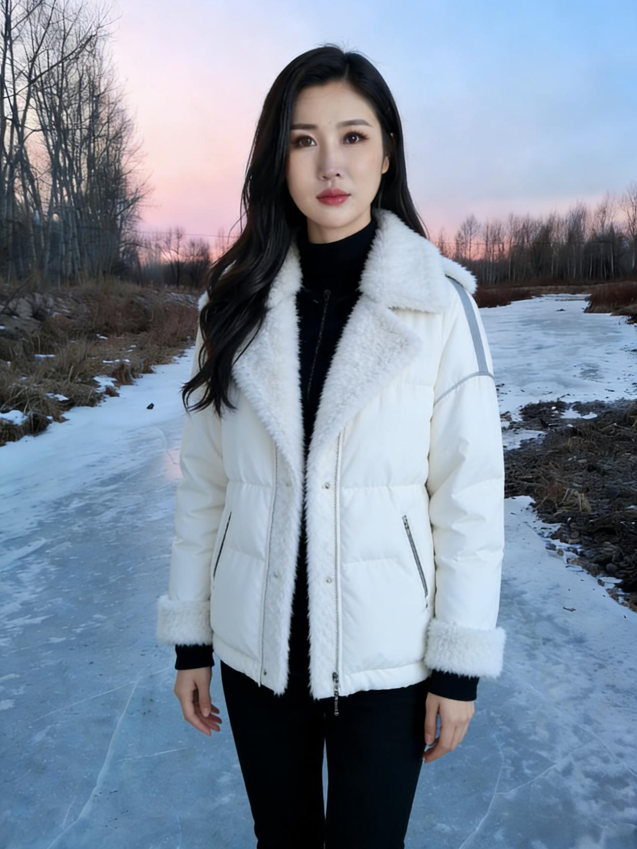 河风把最后一波涟漪摁进冰层暮色就顺着白桦的枝桠漫下来你站在那里，像雪落在雪上