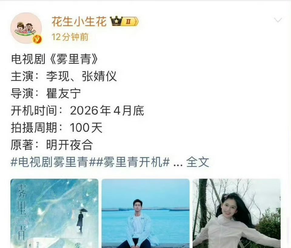 李现，张婧仪《雾里青》简介，雾是女主的名字一女二男的设定，简介甚至很难分得清究竟