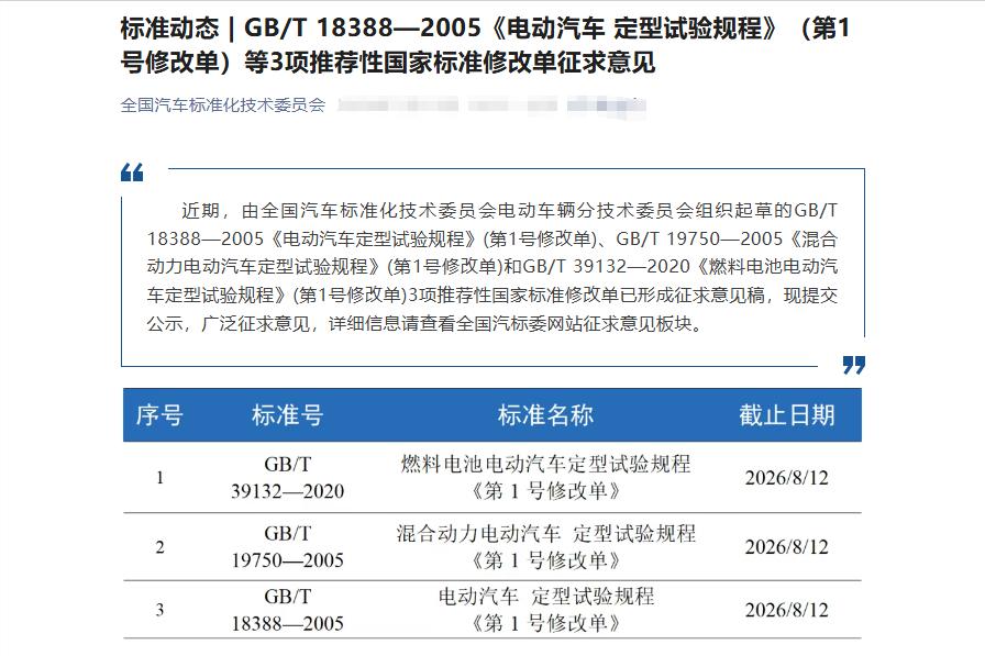 电车测试3万公里，哪些速成造车要被叫停了？昨天全国汽车标准化技术委员会发了份征