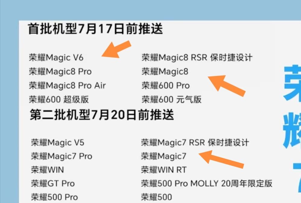 荣耀MagicOS10七月更新太让人期待了！7月2日，荣耀产品经理公布了这次大