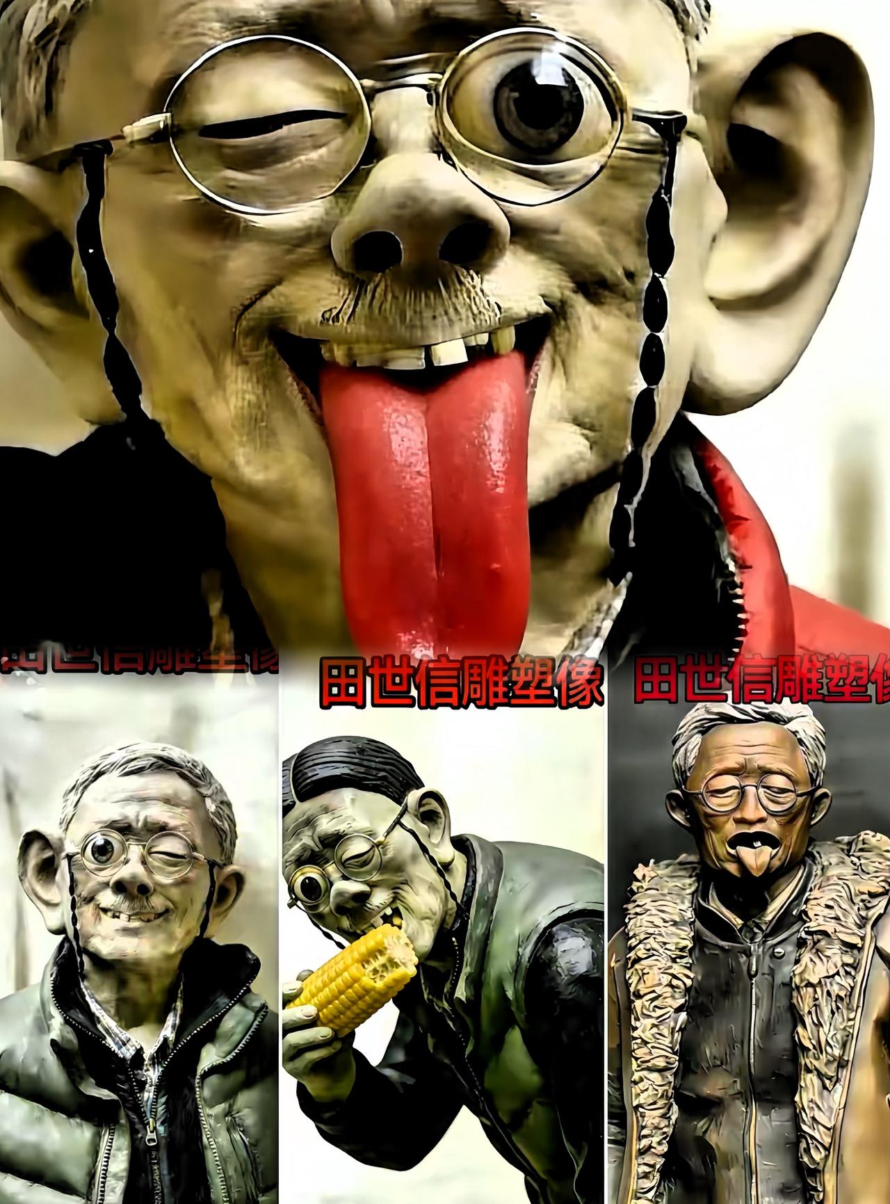 这招真是够绝的，这届网友办事真不给留后路呀！那帮搞雕塑的“大师”田世信，