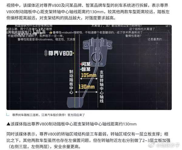 #华为尊界V800刹车断裂#做为连知了都不给说的遥遥领先，刹车踏板断裂了，会让你说吗，所谓的鸿蒙系统