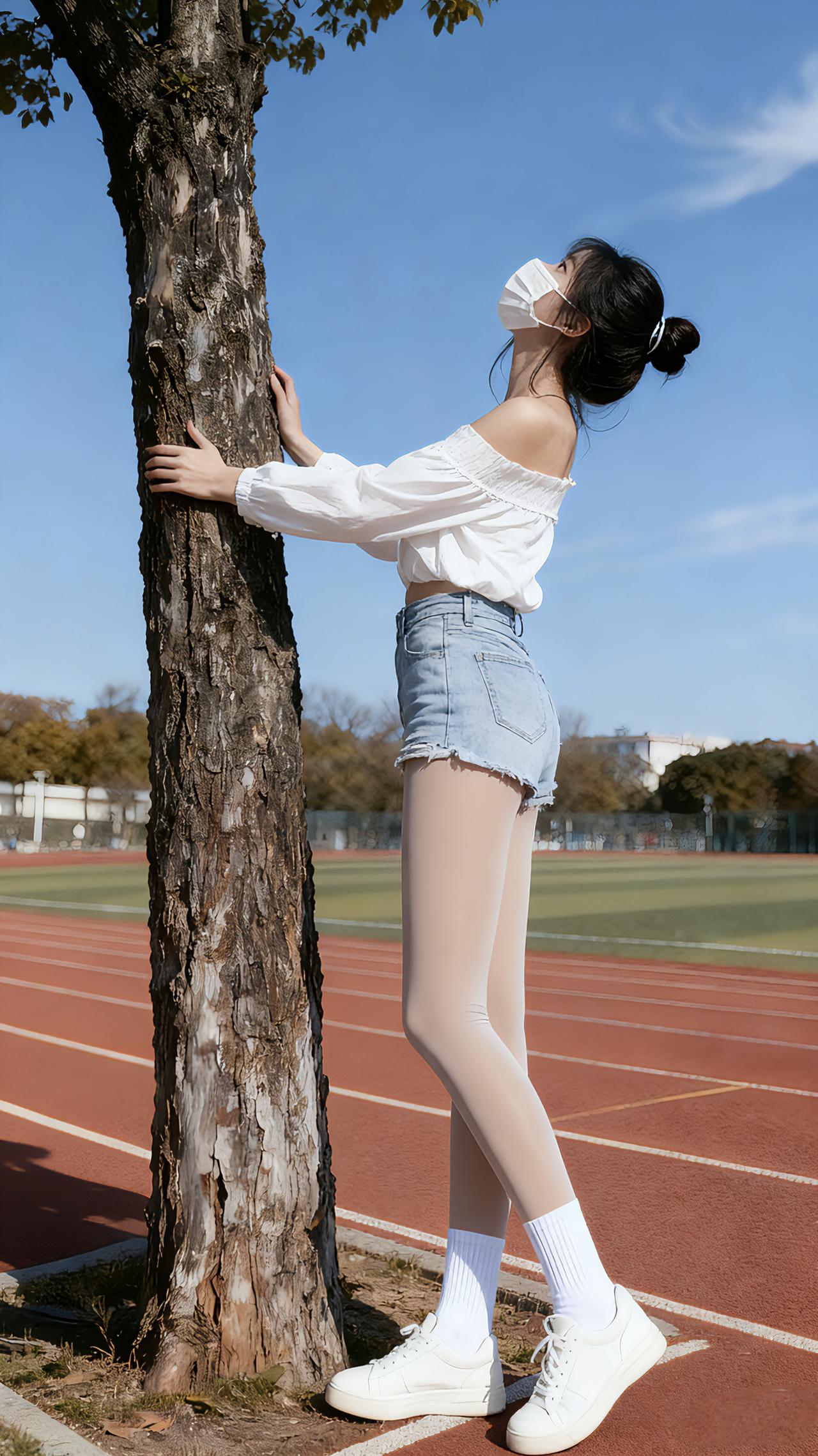 不是每棵树上都开满鲜花，也不是每棵樱花树下都有爱情。日常分享操场拍照冬日暖阳