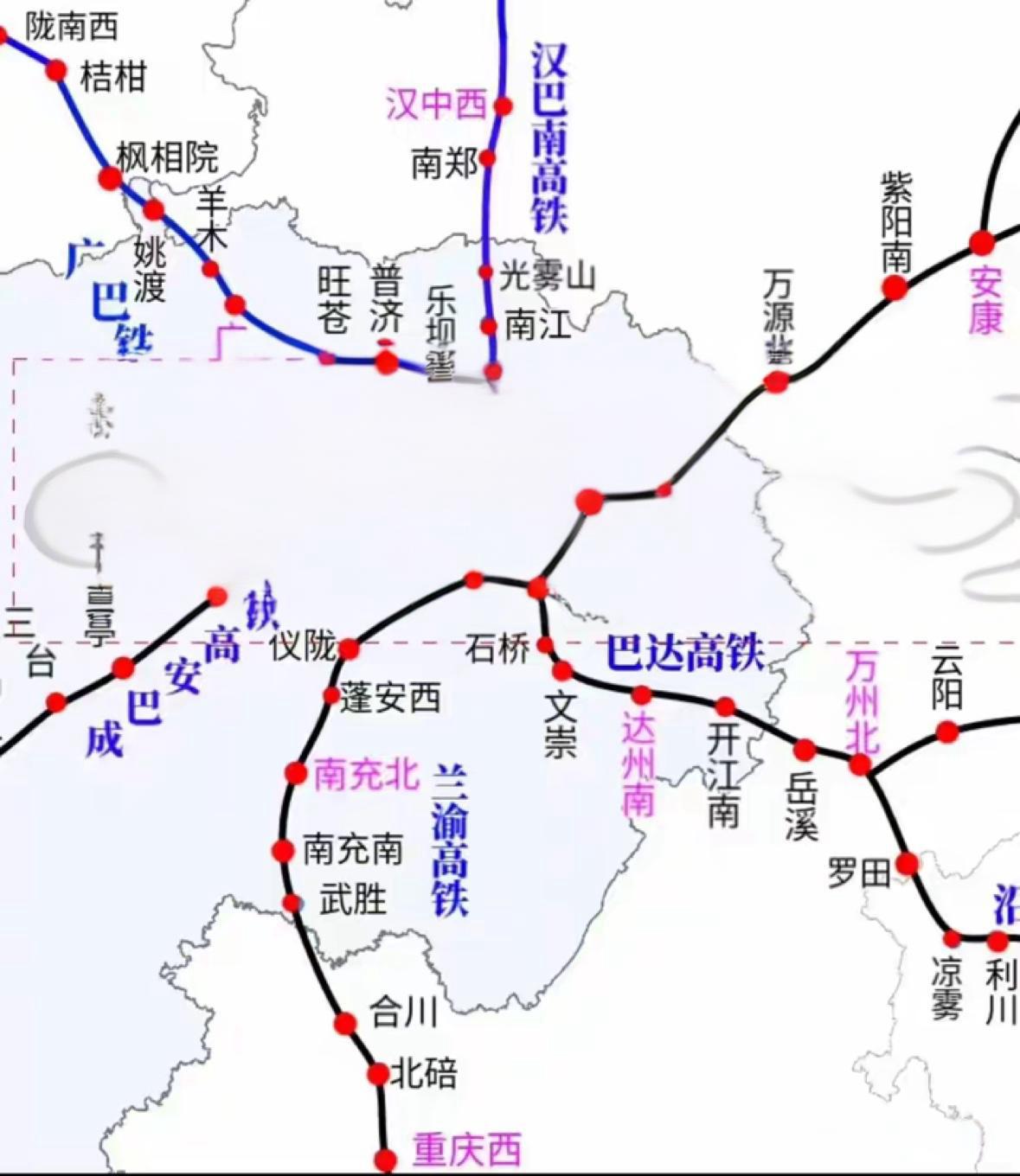巴中这是要起飞啊！‌汉巴南高铁（南充至巴中段）‌设计时速250公里，设巴中东