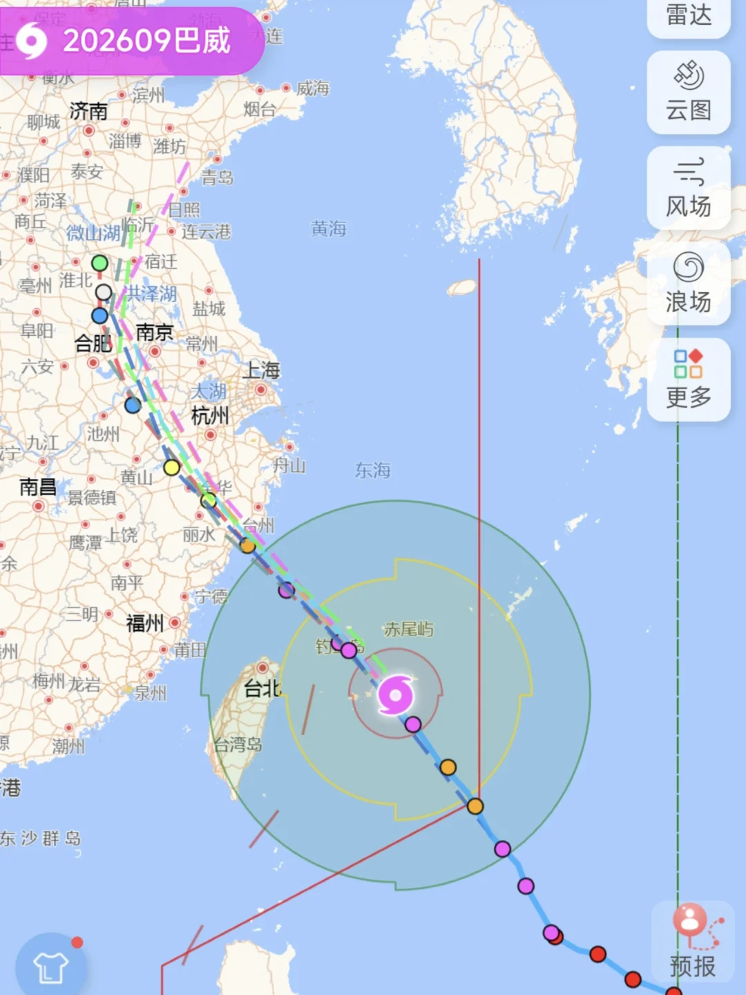 台风巴威对南京影响大吗？预警已经升级