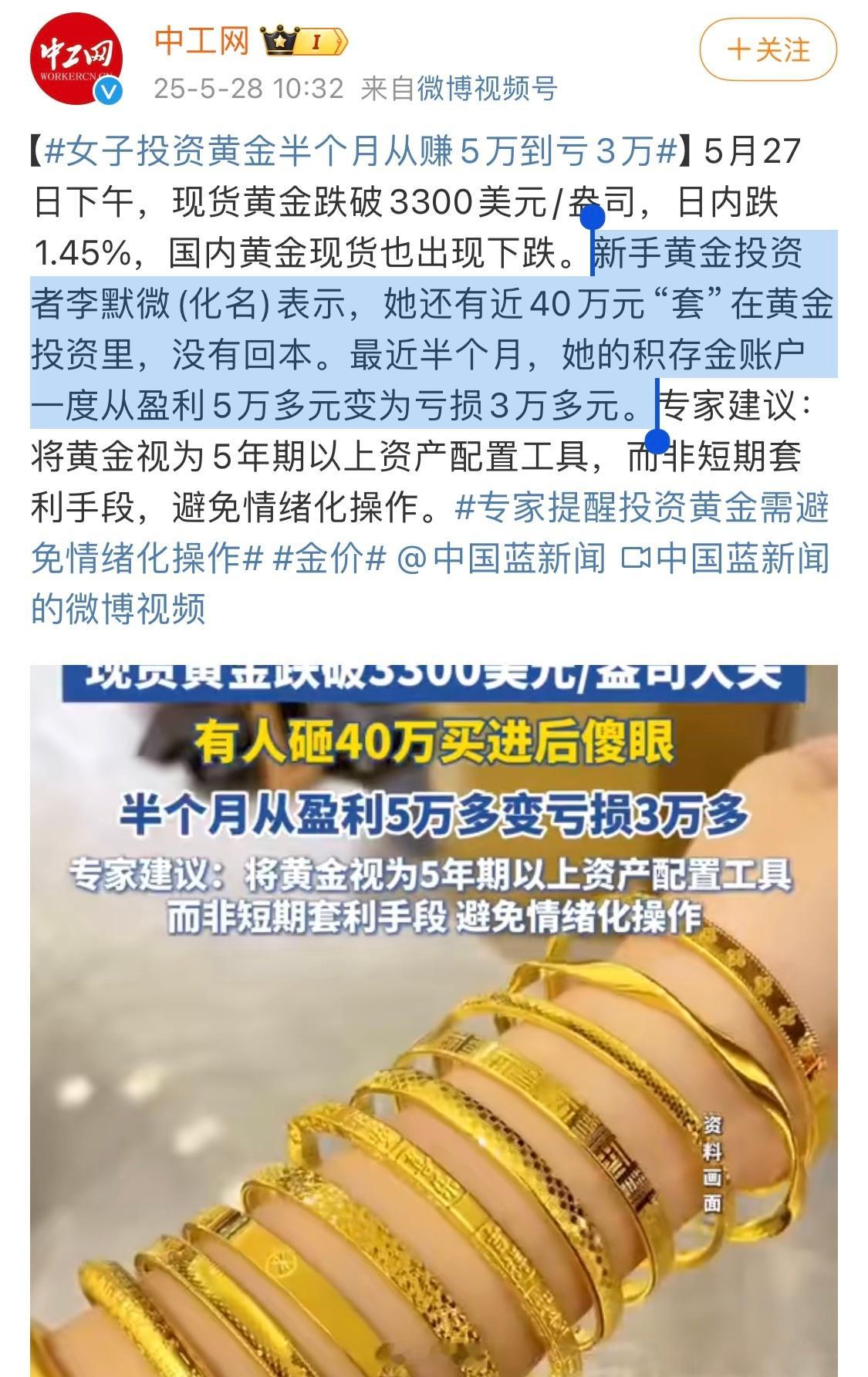 不要怕，是技术性调整[doge]金价​​​