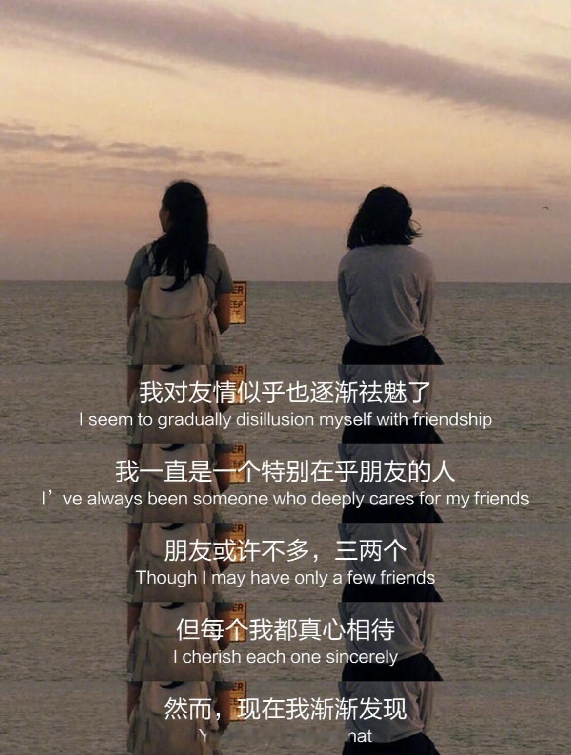 “朋友只是生命中阶段性的存在”珍惜当下，每个人都有自己的路要走，后来渐行渐远了也