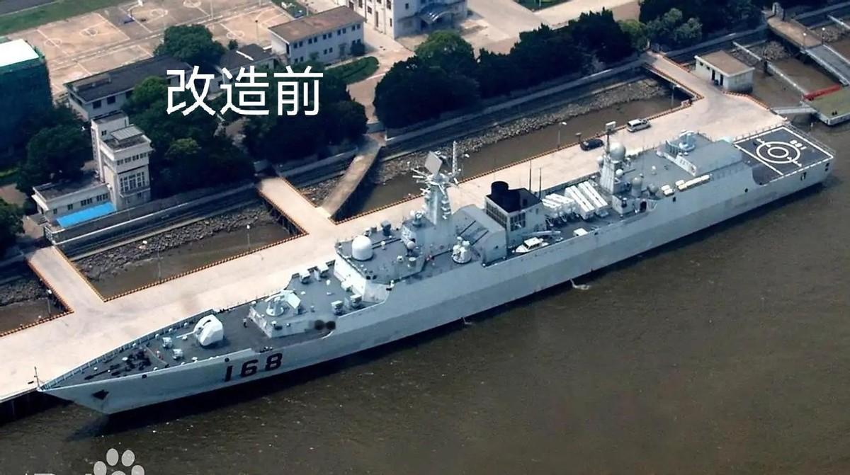 168舰改造前后对比，不得不佩服我们的造船业，改造后跟新的一样，根本看不出来是旧