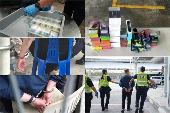 鸭梨大在本地工作，每天往返新马的马来西亚籍男子为增加收入，走私香烟和电子烟入本