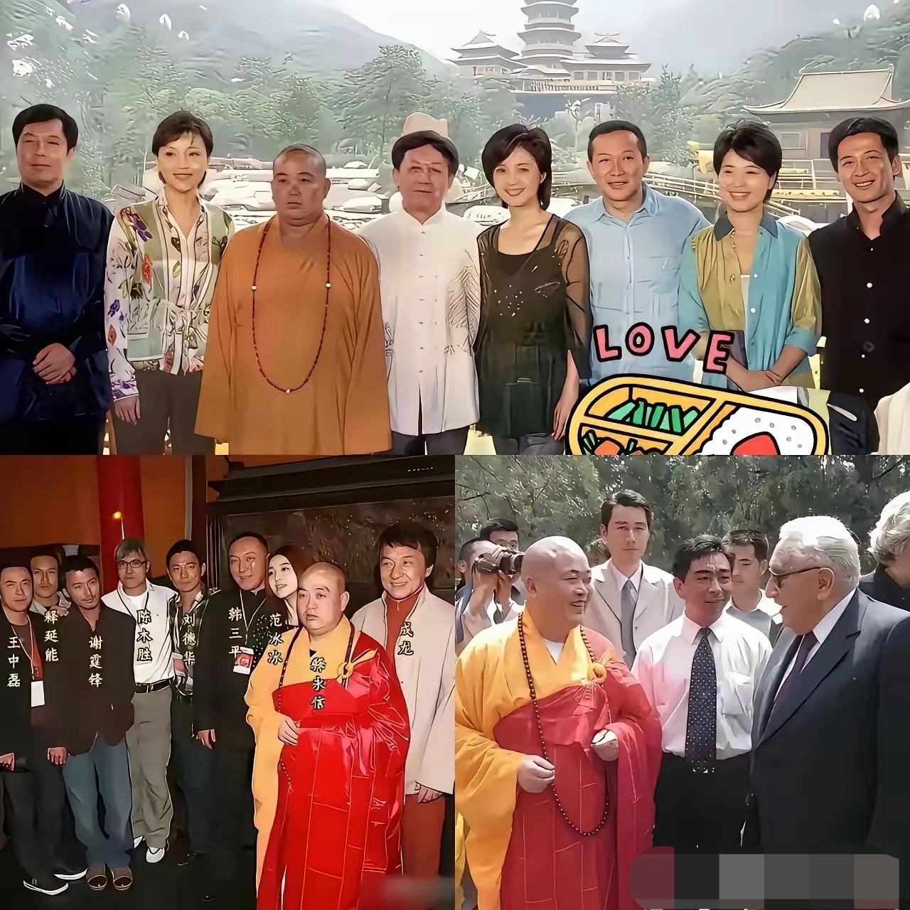 这么多，有身份的大佬，明星为什么都喜欢和和尚合照呢？