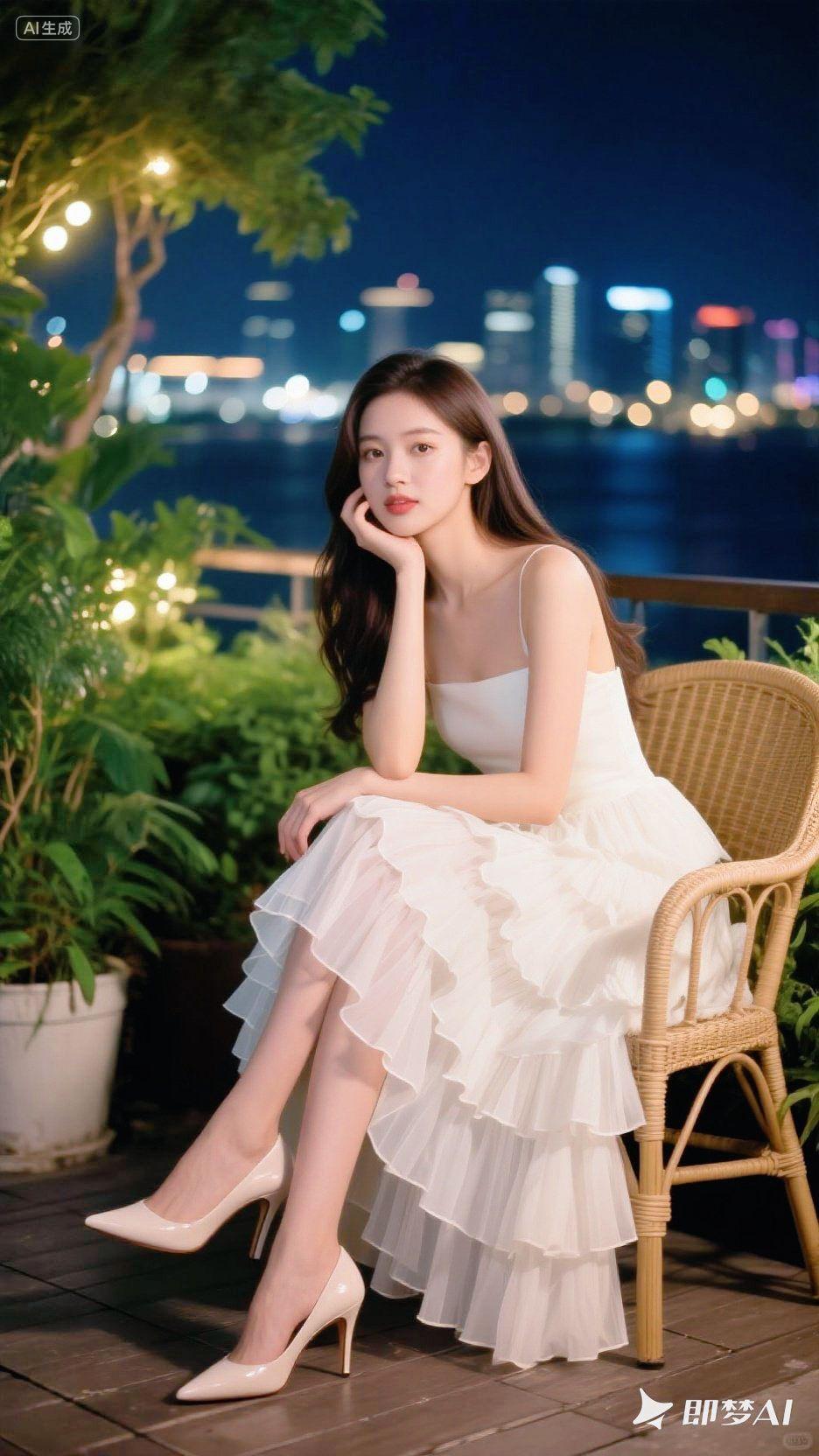即梦AI 清纯甜美 小白裙 好身材好气质