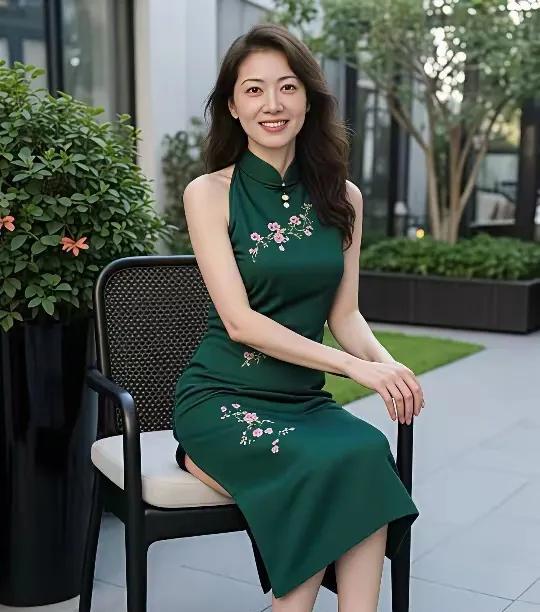 半百方知悦己先，脂痕茶韵自悠然。流年不缚娇姿在，一笑风华胜少年。