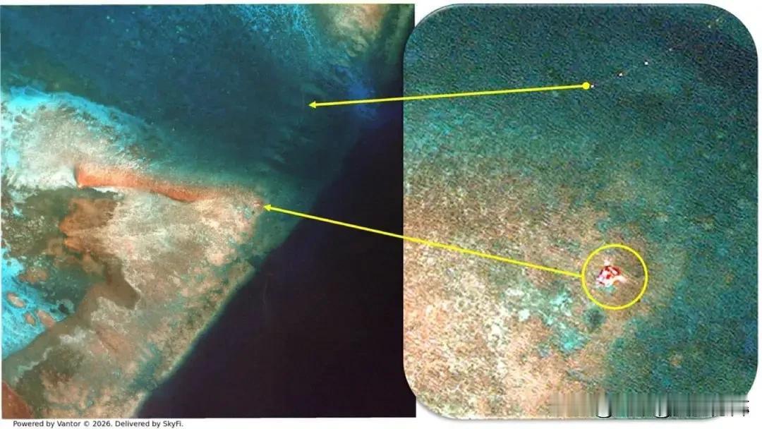 2026年5月底，黄岩岛潟湖入口处，突然出现了一个仅6米见方的简易浮动平台。菲律