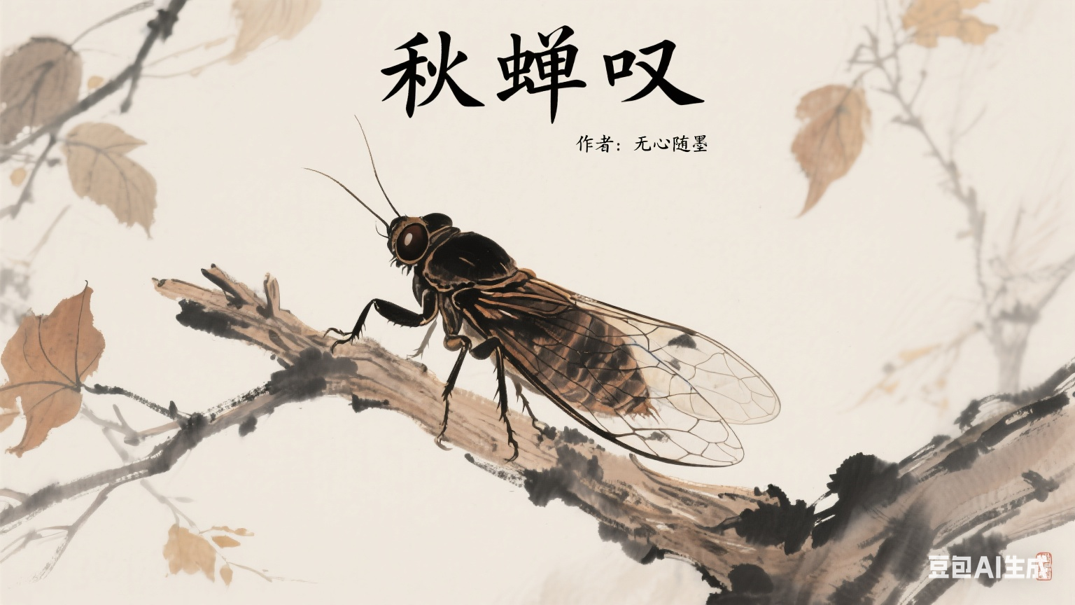 （原创诗词）秋蝉叹﻿（生命最后的悲鸣）
