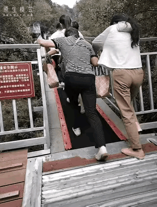 可能他们没坐过这样的扶梯吧🤔