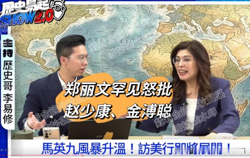 罕见公开怒批！赵少康、金溥聪遭郑丽文愤怒质问：台商捐款为何扣帽子？你们要与百万